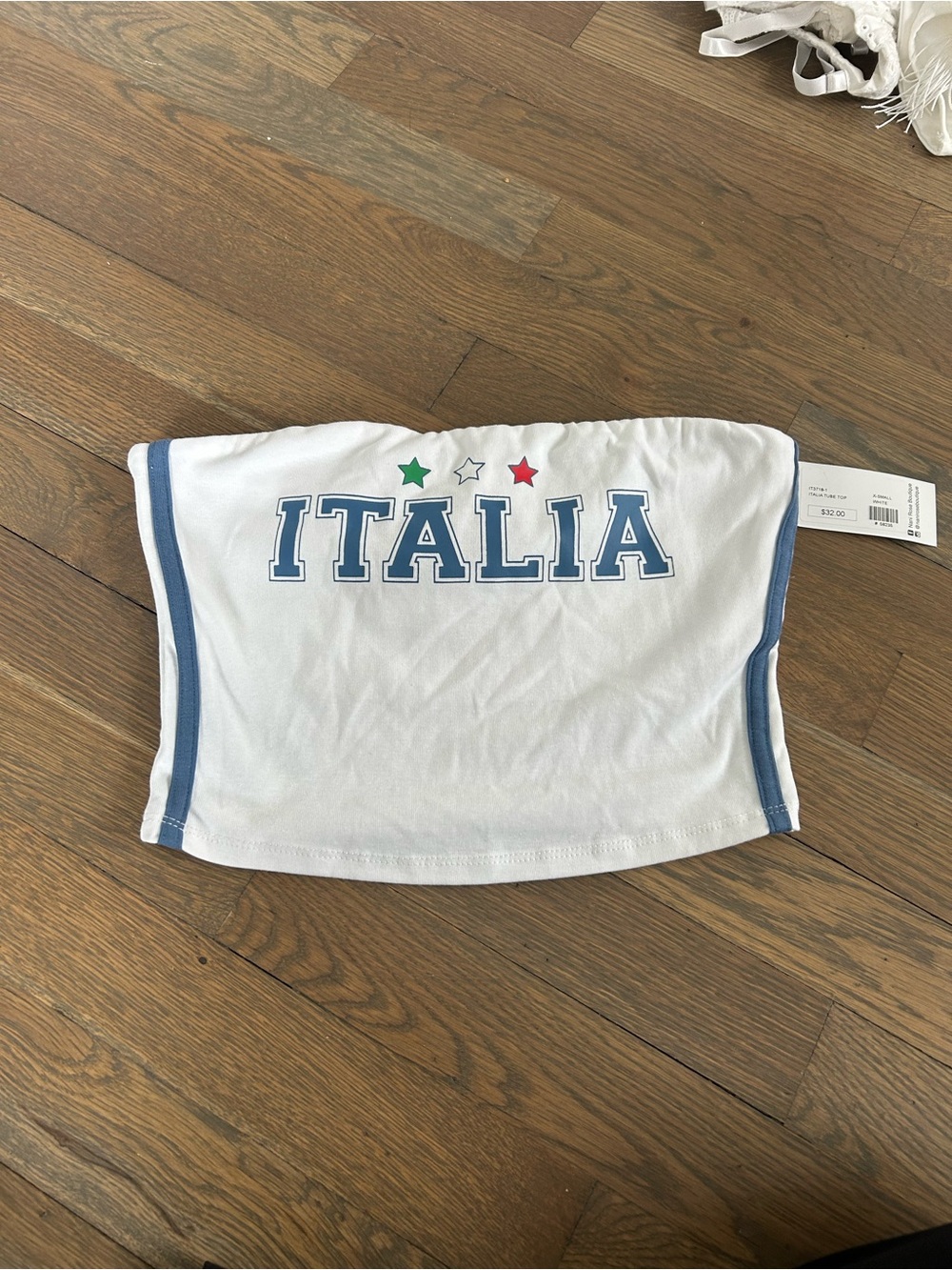 ITALIA WHITE TUBE TOP